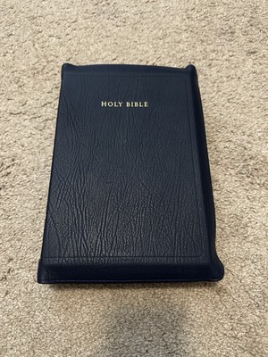 Allan Longprimer Sovereign KJV Reference Bible - Navy Blue highland goatskin-image