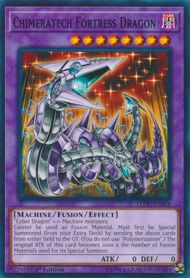 1x (P) Chimeratech Fortress Dragon - LEDD-ENB28 - Common - 1st Edition  YuGiOh-image