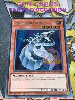 Used Yu Gi Oh CYBER DRAGON BLC1-FR020 SILVER TITLE CARD-image