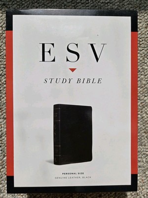 ESV Crossway Study Bible Black Genuine Leather Bound Personal Size New Other-image
