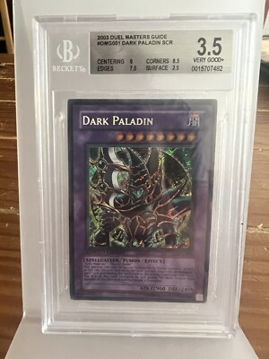 2003 Duel Masters Guide #DMG001 Dark Paladin SCR BGS 3.5 Very Good+-image