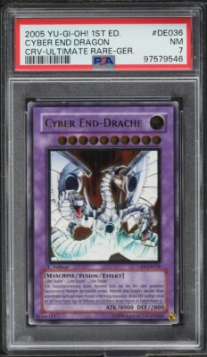 2005 Yu-Gi-Oh! Cyber End Dragon CRV-DE036 Ultimate Rare German PSA 7 1st Edition-image