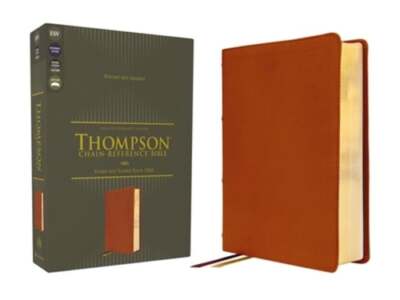 Esv, Thompson Chain-Reference Bible, Genuine Leather, Calfskin, Tan, Red Letter-image