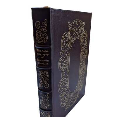 The Autobiography of Benjamin Franklin, 1976 Easton Press full leather vintage -image