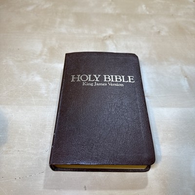 Holy Bible KJV Leather Dictionary Red Letter 1983 Brown Zondervan Concord-image