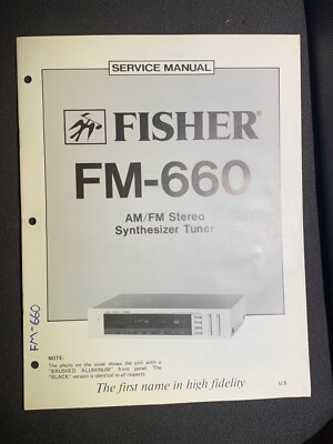 Fisher FM-660 Service AM/FM Stereo Synthesizer Tuner Original-image