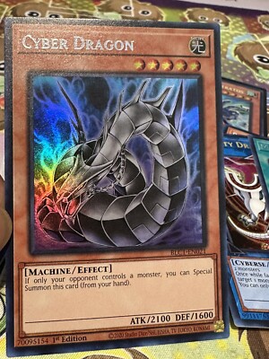 Yugioh Cyber Dragon (Alt Art) Silver Ultra Rare BLC1-image