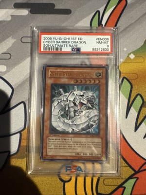 PSA 8 Yu-Gi-Oh! 1st Edition SOI Ultimate Rare #EN006 Cyber Barrier Dragon-image