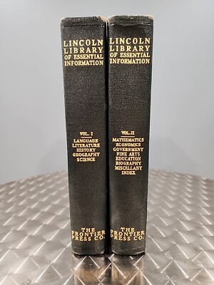 Lincoln Library of Essential Information Complete Volumes 1 & 2 - 1946 Edition-image