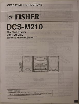 FISHER STEREO DCS-M210 OWNERS MANUAL-image