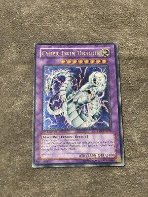 YUGIOH! Cyber Twin Dragon CRV-EN035 Ultimate Rare 1st Edition VLP-image