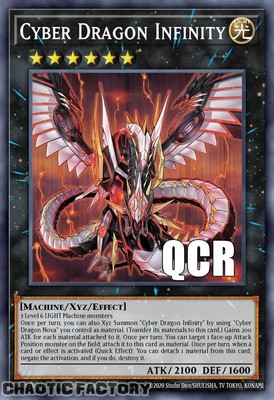 YUGIOH RA04-EN068 Cyber Dragon Infinity Quarter Century Secret Rare 1st Edition -image