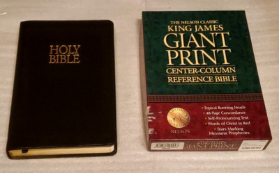 Holy Bible King James Version Classic Giant Print, leather bound +NEW SEE NOTES+-image