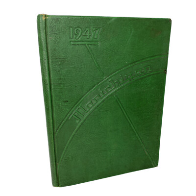Vintage 1947 Yearbook High School Michigan Handwritten Signatures Notes-image