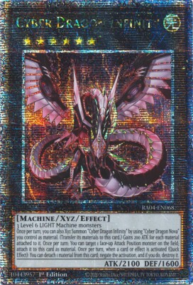 Cyber Dragon Infinity RA04-EN068 Quarter Century Secret Rare NM Yugioh-image