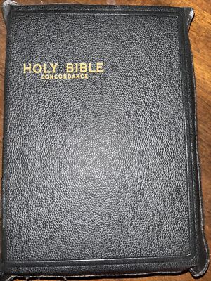 Holy Bible References Concordance World Publishing Leather (1940's) Red Letter-image