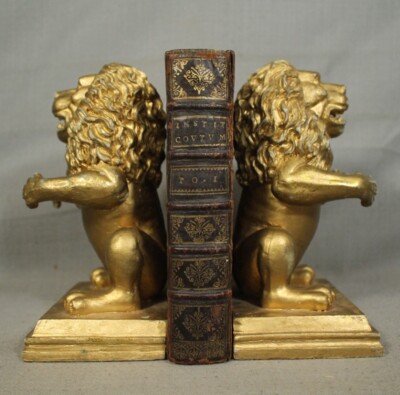 1692 French antique old leather law  Book-image