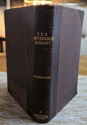 Antique 1905 Leather Book Mathematics I.C.S. Reference Library-image