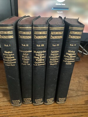 1927 Automobile Engineering American Technical Society Book Set Of 5-image
