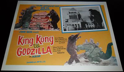 1962 King Kong vs Godzilla ORIGINAL LOBBY CARD Ishirô Honda JAPANESE SCI-FI C-image