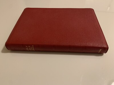 Oxford KJV Onyx Reference Bible Crimson Morocco Leather ca. 1960s Like NEW!!-image