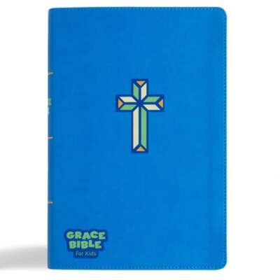 CSB Grace Bible for Kids, Blue Leathertouch (Dyslexia Friendly) by 2k Denmark-image