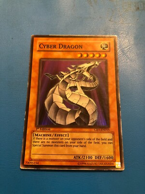 YUGIOH Super Rare Cyber Dragon CRV-EN015 1st Edition PLAYED-image