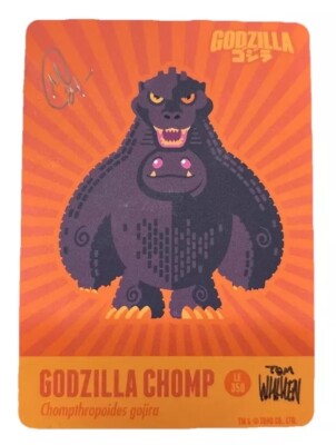 NYCC 2024 exclusive SIGNED GODZILLA CHOMP CARD #85/350 Plastic Empire-image