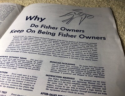 FISHER STEREO COMPONENTS ORIGINAL PROMOTIONAL PRODUCT NEWSLETTER AD M667x-image