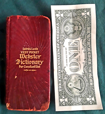 Laird & Lee's Vest Pocket Webster Dictionary For Constant Use (1909) Acceptable-image