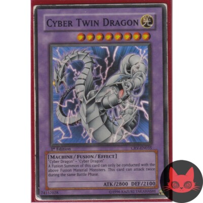 Yugioh Cyber Twin Dragon CRV-EN035 Super Rare 1st Editon MP-image