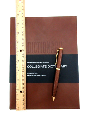 Merriam-Webster's Collegiate Dictionary 11th Edition Leather Hardcover Brown-image