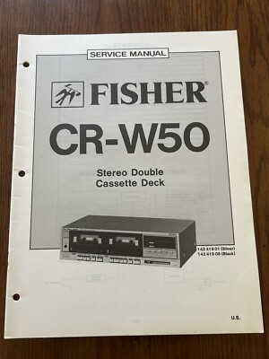 Fisher CR-W50 Stereo Double Cassette Deck Service Manual Vintage OEM Diagrams-image