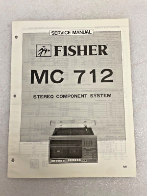 Vintage Original Fisher MC-712 Stereo Component System Service Manual Repair-image