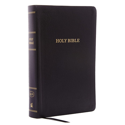 Personal Size Giant Print Bible with 43,000 Cross References, Black Leather-image
