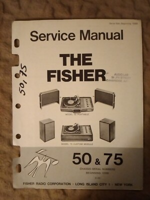 Fisher 50 & 75 Service Manual Portable Custom Module Stereo System Original-image