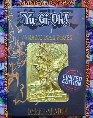 Yugioh Dark Paladin Limited Edition 24 Karat Gold Plated Metal Card New-image
