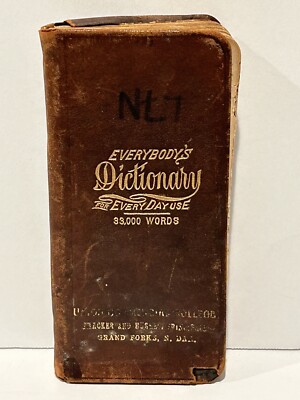 RARE Antique Vintage 1896 Everybody's Dictionary Everyday Use 33,000 Words-image