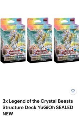 YuGiOh STRUCTURE DECK: LEGEND OF THE CRYSTAL BEASTS x3 Now Shipping English NEW-image