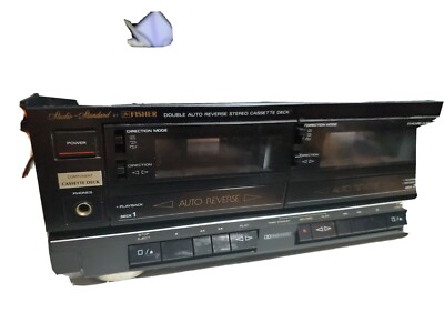 RARE FISHER CR-W780A STEREO DOUBLE CASSETTE DECK -image