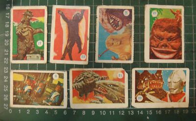 BS1/50) 70s Malaysia Trading Card Japanese Manga ULTRAMAN ~ GODZILLA mix x 7-image