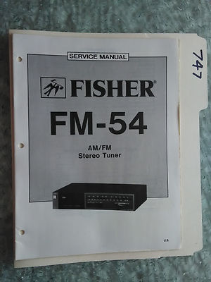 Fisher FM-54 service manual original repair book stereo tuner radio am/fm-image