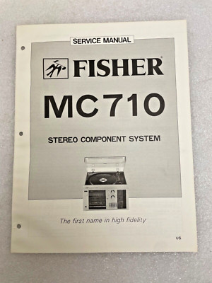 Vintage Original Fisher MC-710 Stereo Component System Service Manual Repair-image