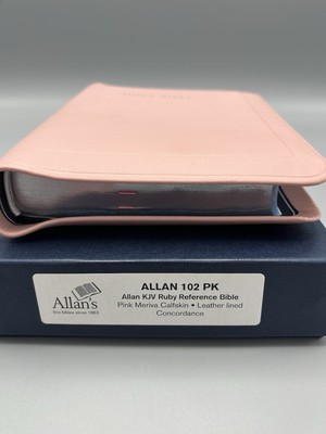 RL Allan Bible 102 PK Ruby Reference Edition - Pink KJV Meriva Calfskin-image