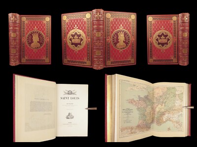1880 Fine Binding 1st ed Saint Louis by Wallon | Renaissance France Illustrated-image