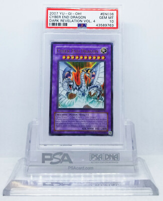 YUGIOH DR04-EN036 CYBER END DRAGON ULTRA RARE PSA 10 GEM MINT #*-image