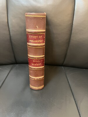 The Story of Philosophy by Will Durant Leatherbound 1st Ed. SPC Print* of 1927-image