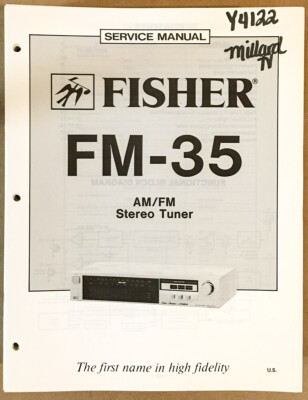 Fisher FM-35 Tuner Service Manual *Original*-image
