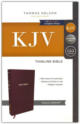 KJV Thinline Bible Burgundy Leathersoft-image