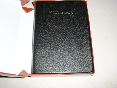 Trinitarian Bible Society Royal Ruby Text Bible KJV Black Calfskin NIB-image